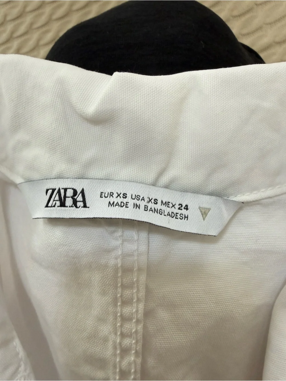 Zara White Collared Button-Up Romper - Picture 4 of 4